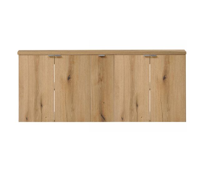 Mueble bajo lavabo newport mural con 5 puertas 140x60x40 cm mdf - roble