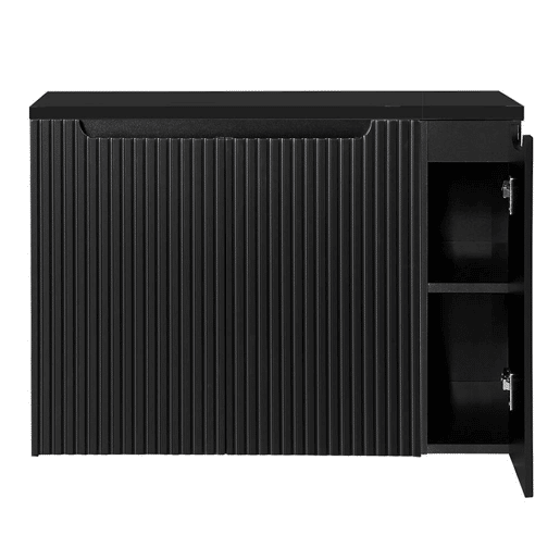 Móvel de casa de banho para lavatório Newport com 3 portas 100x60x40 cm - Preto en.casa