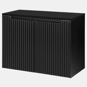 Móvel de casa de banho para lavatório Newport com 2 portas 80x60x40 cm - Preto en.casa