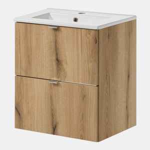 Móvel de casa de banho Newport com lavatório 51x57x39 cm - Efeito carvalho en.casa