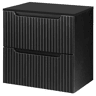Móvel de casa de banho para lavatório Newport com 2 gavetas MDF 60x60x40 cm - Preto
