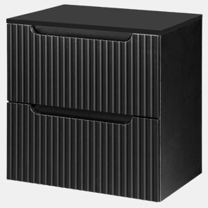 Móvel de casa de banho para lavatório Newport com 2 gavetas MDF 60x60x40 cm - Preto