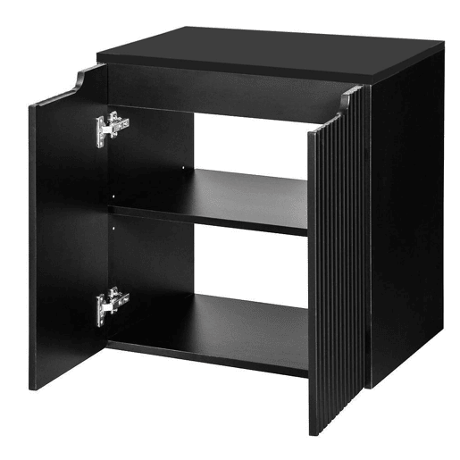 Móvel de casa de banho para lavatório Newport com 2 portas 60x60x40 cm - Preto en.casa