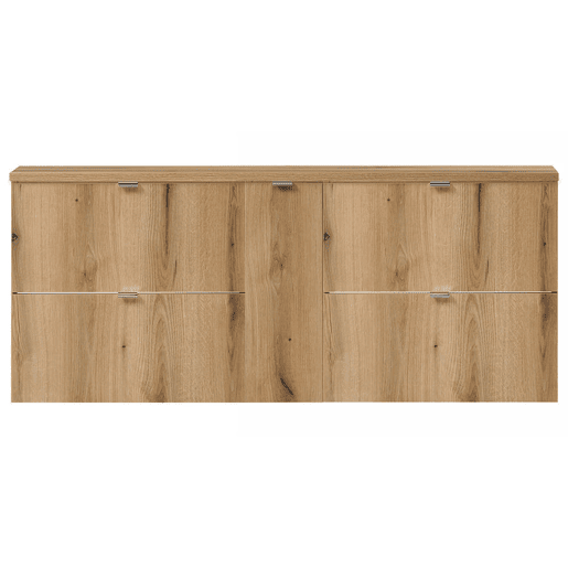 Móvel de casa de banho para lavatório Newport com 4 gavetas e porta 140x60x40 cm MDF - Carvalho