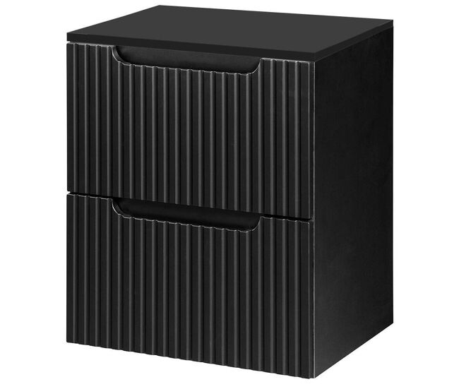 Mueble bajo lavabo newport de pared con 2 cajones mdf 50x60x40 cm - negro