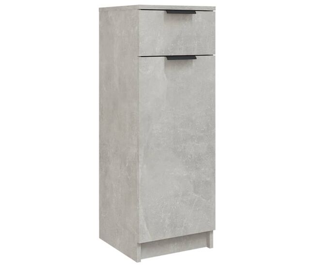 Vidaxl armario de baño madera contrachapada gris hormigón 32x34x90 cm