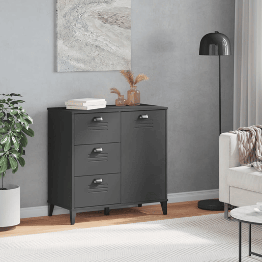 vidaXL Aparador VIKEN 80x40x80 cm derivados de madeira antracite