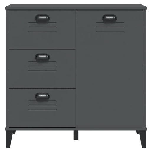 vidaXL Aparador VIKEN 80x40x80 cm derivados de madeira antracite