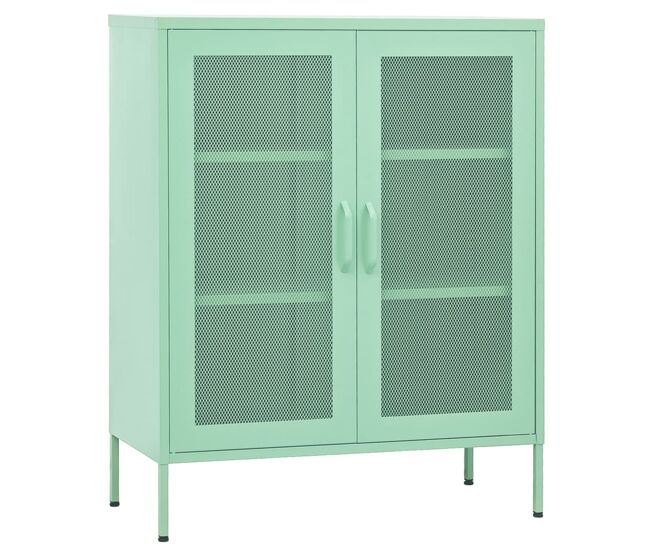 Vidaxl armario de almacenamiento acero verde mint 80x35x101,5 cm