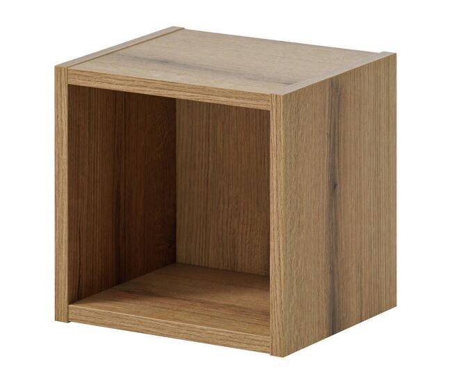 Estante cubo para baño newport aglomerado 27x25x21 cm - roble