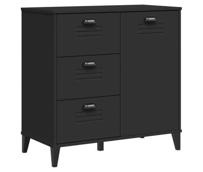 Vidaxl aparador viken madera de ingeniería negro 80x40x80 cm