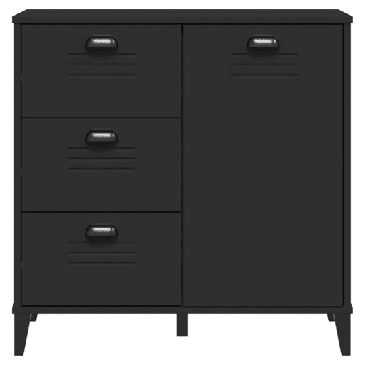 vidaXL Aparador VIKEN 80x40x80 cm derivados de madeira preto