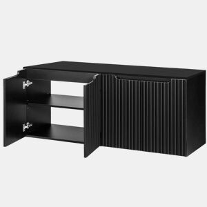 Móvel de casa de banho para lavatório Newport com 4 portas 160x60x40 cm - Preto en.casa