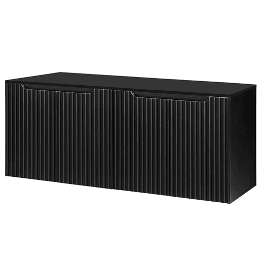 Móvel de casa de banho para lavatório Newport com 4 portas 160x60x40 cm - Preto en.casa
