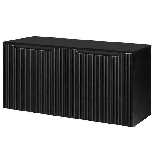 Móvel de casa de banho para lavatório Newport com 4 portas 120x60x40 cm - Preto en.casa