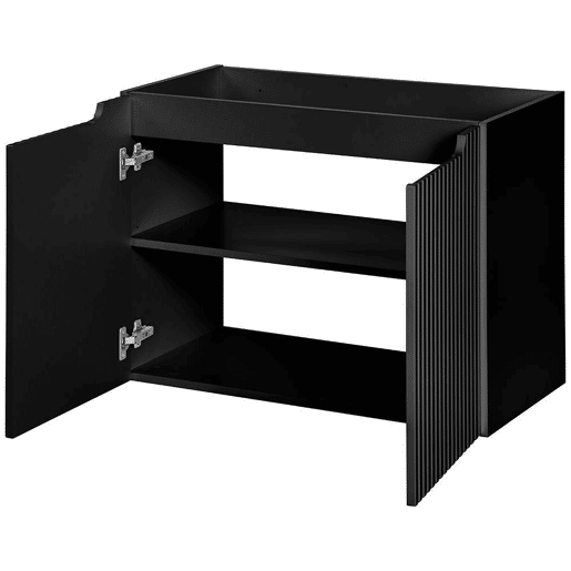 Móvel de casa de banho para lavatório Newport com 3 portas 100x60x40 cm - Efeito pretocarvalho en.casa