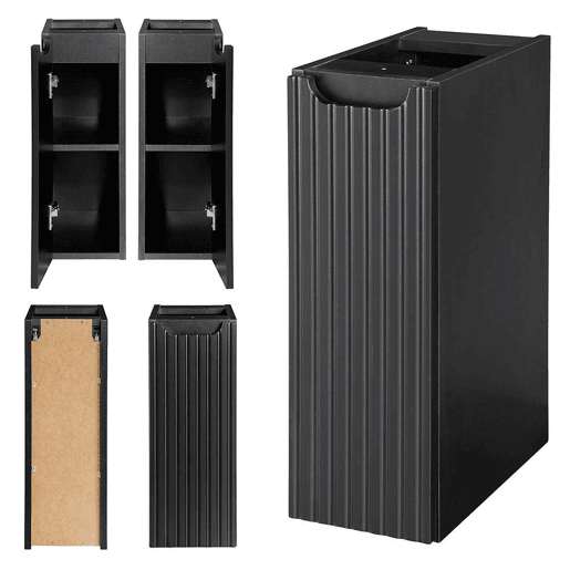 Móvel de casa de banho para lavatório Newport com 3 portas 100x60x40 cm - Efeito pretocarvalho en.casa