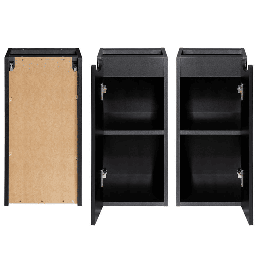 Móvel de casa de banho para lavatório Newport com 2 gavetas MDF 80x60x40 cm - Preto