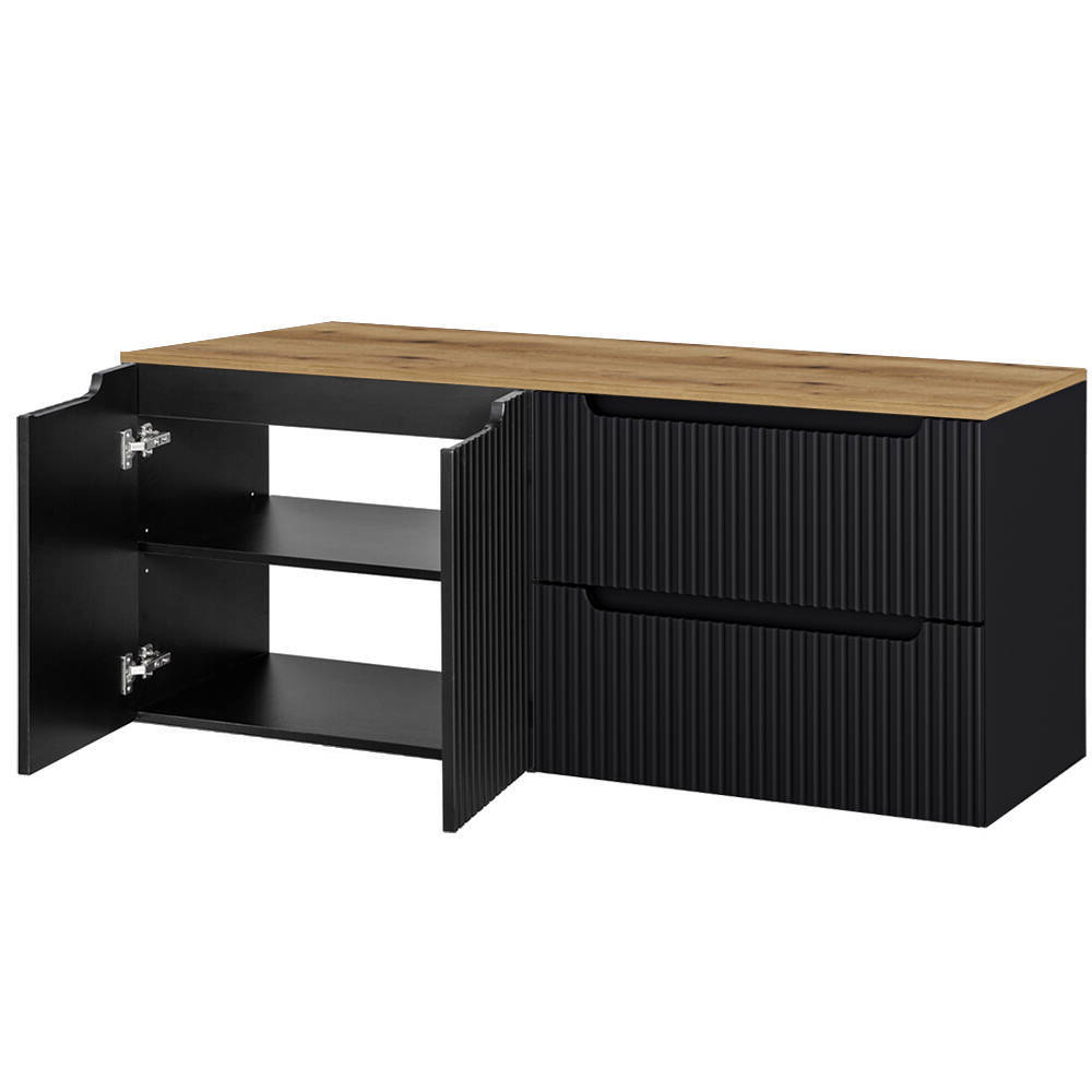 Mueble bajo lavabo Newport mural con 2 cajones MDF 160