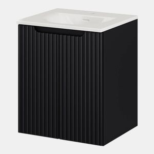 Móvel de casa de banho Newport com lavatório e 2 portas 50x57x39cm - Preto en.casa