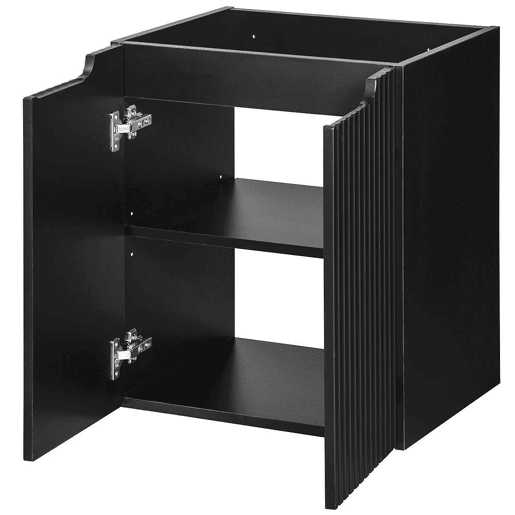 Móvel de casa de banho Newport com lavatório e 2 portas 50x57x39cm - Preto en.casa