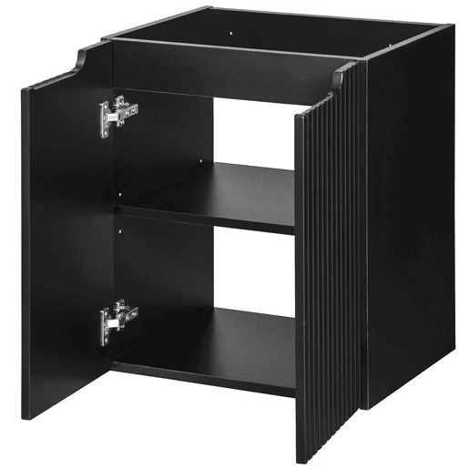 Móvel de casa de banho Newport com lavatório e 2 portas 50x57x39cm - Preto en.casa