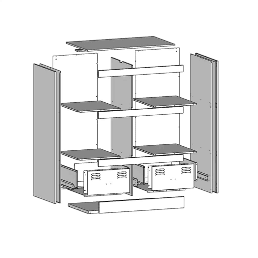 vidaXL Aparador alto 67x39x95 cm aço antracite