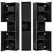 Armario alto de pared para baño Newport Armario alto de pared para baño Newport Negro