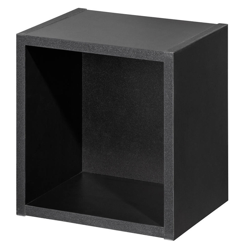Estante cubo para baño newport aglomerado 27x25x21 cm - negro