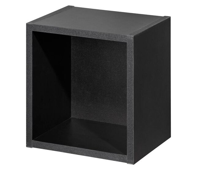 Estante cubo para baño newport aglomerado 27x25x21 cm - negro