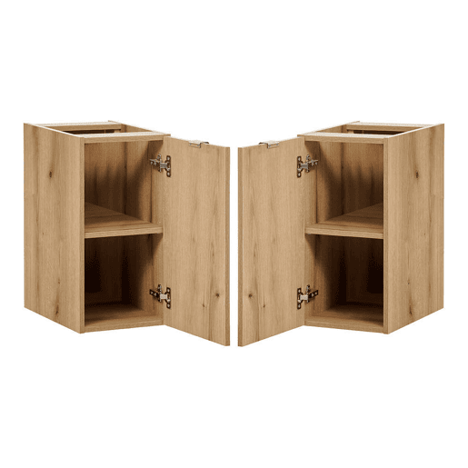 Móvel de casa de banho 'Newport' com porta MDF 30x60x40 cm - efeito carvalho en.casa