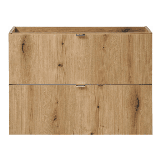 Móvel de casa de banho Newport com lavatório em cerâmica e 2 gavetas 80x71x40 cm - CarvalhoPreto Móvel de casa de banho Newport com lavatório em cerâmica e 2 gavetas 80x71x40 cm - CarvalhoPreto