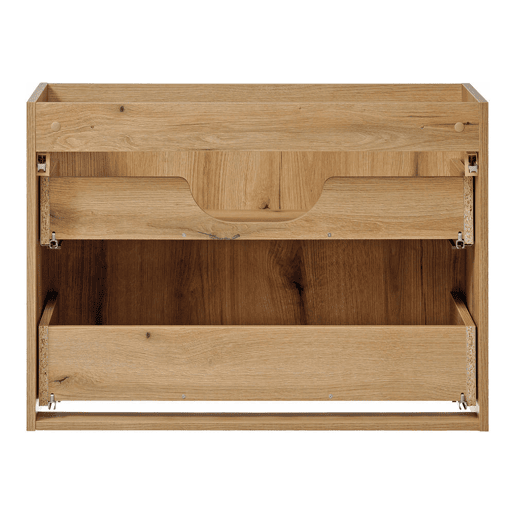 Móvel de casa de banho Newport com lavatório em cerâmica e 2 gavetas 80x71x40 cm - CarvalhoPreto Móvel de casa de banho Newport com lavatório em cerâmica e 2 gavetas 80x71x40 cm - CarvalhoPreto