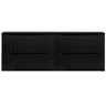 Móvel de casa de banho para lavatório duplo Newport com 4 gavetas MDF 160x60x40 cm - Preto