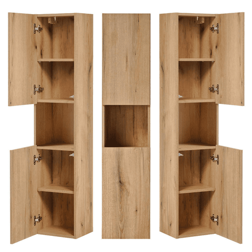 Conjunto de móveis de casa de banho Newport com 2 lavatórios 120x57x39 cm - Efeito carvalhopreto en.casa