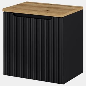 Móvel de casa de banho para lavatório Newport com 2 portas 60x60x40 cm - Efeito pretocarvalho en.casa