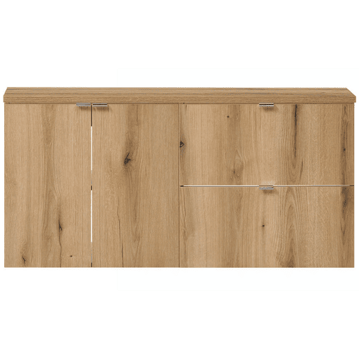 Móvel de casa de banho para lavatório Newport com 2 gavetas e 2 portas MDF 120x60x40 cm - Carvalho