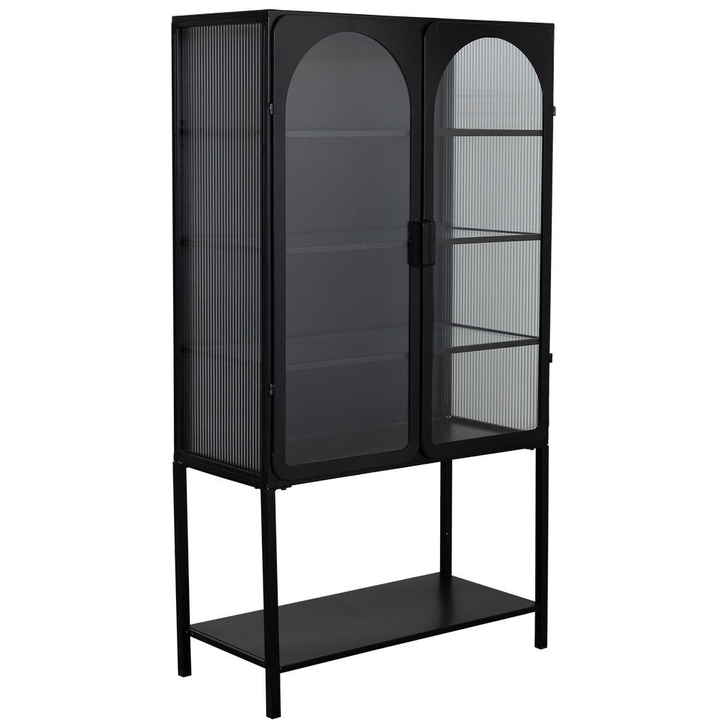 Vitrina de metal lac de 2 puertas