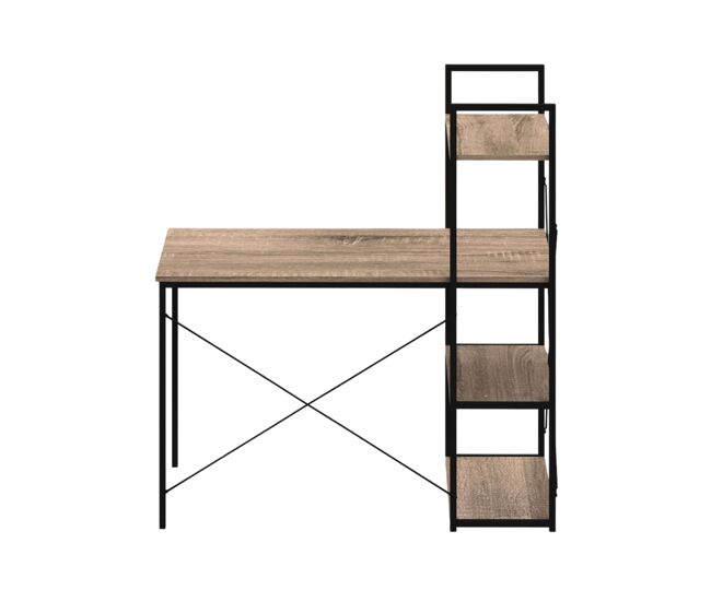 Mesa escritorio con estantería 3 estantes acero estilo industrial