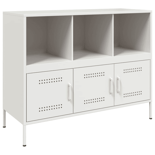 vidaXL Aparador 100,5x39x79 cm aço branco