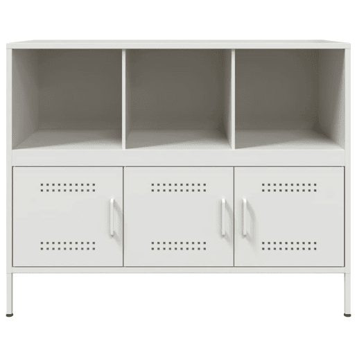 vidaXL Aparador 100,5x39x79 cm aço branco