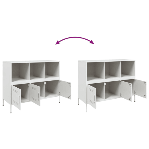 vidaXL Aparador 100,5x39x79 cm aço branco