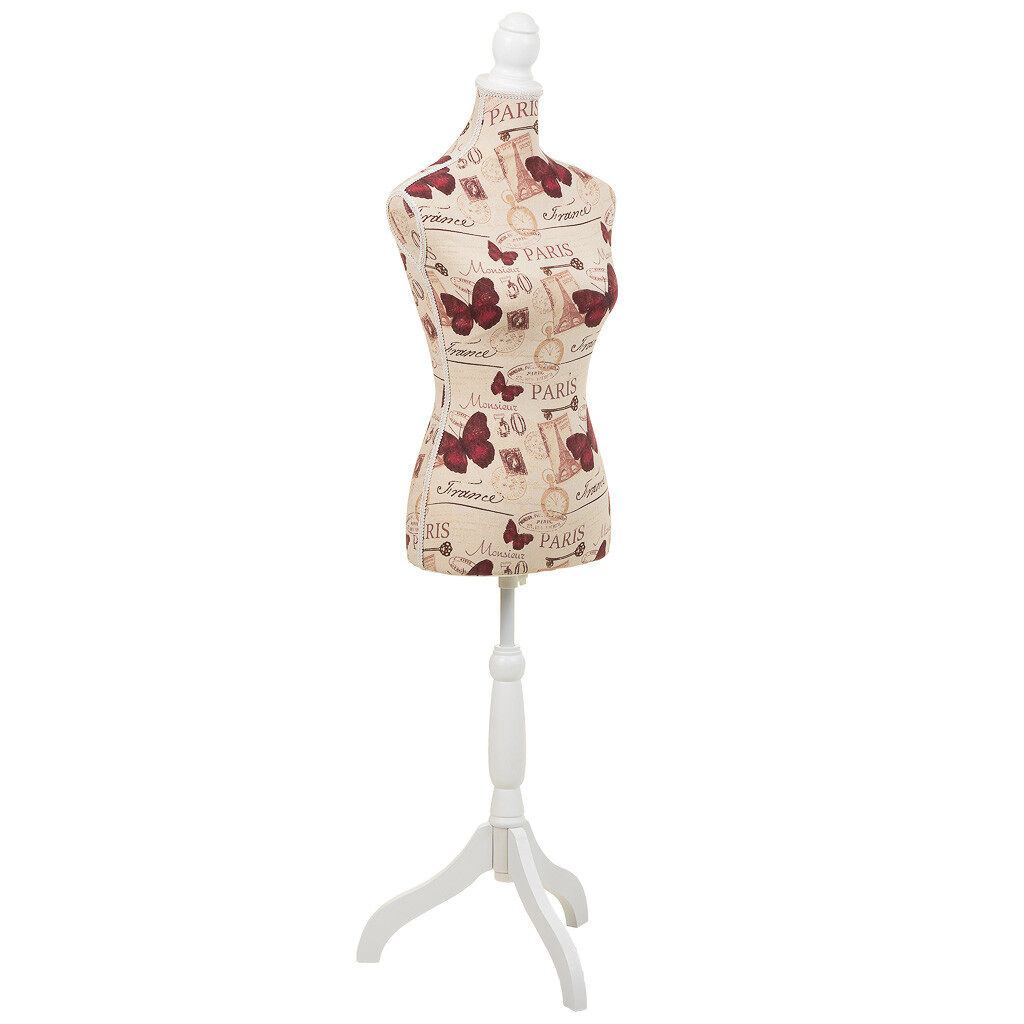Maniquí de madera y espuma forrado de tela