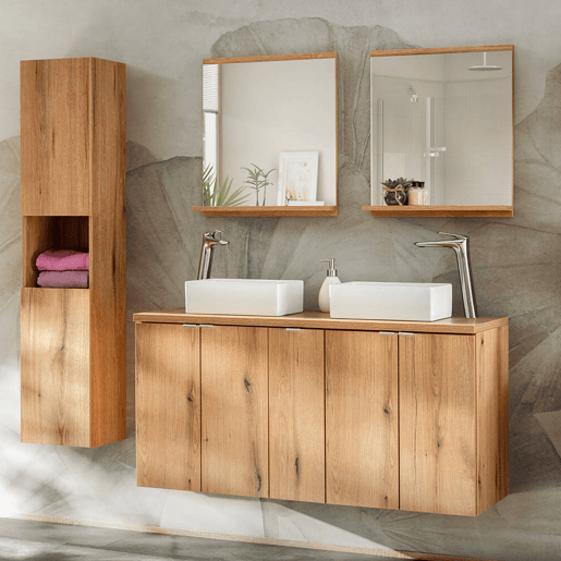 Armário de casa de banho Newport 140x30x25 cm Coast Evoke Oak - Efeito carvalho en.casa