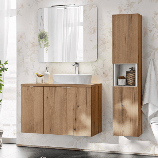 Armário de casa de banho Newport 140x30x25 cm Coast Evoke Oak - Efeito carvalho en.casa