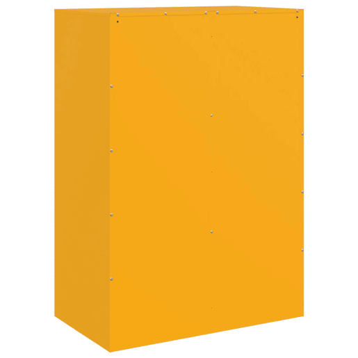 vidaXL Aparador alto 67x39x95 cm aço amarelo mostarda