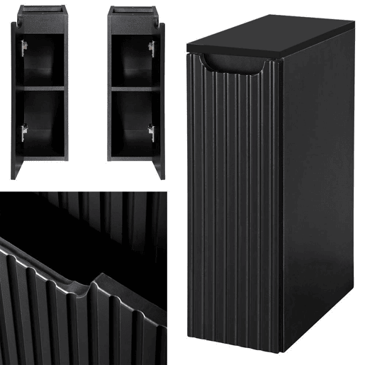 Móvel de casa de banho para lavatório Newport com porta 20x60x40 cm - Preto en.casa