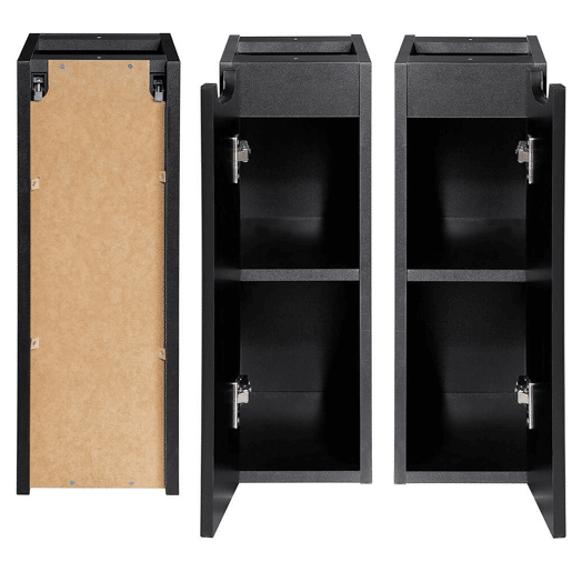 Móvel de casa de banho para lavatório Newport com porta 20x60x40 cm - Preto en.casa