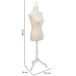 Maniquí de madera y espuma forrado de tela Maniquí de madera y espuma forrado de tela Beige