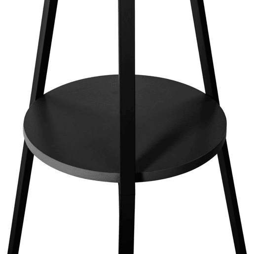 WellHome - Cabide de madeira e metal MDF preto Alt.180cm
